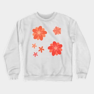 Bright and Cheerful Flower Smiley Face pack Crewneck Sweatshirt